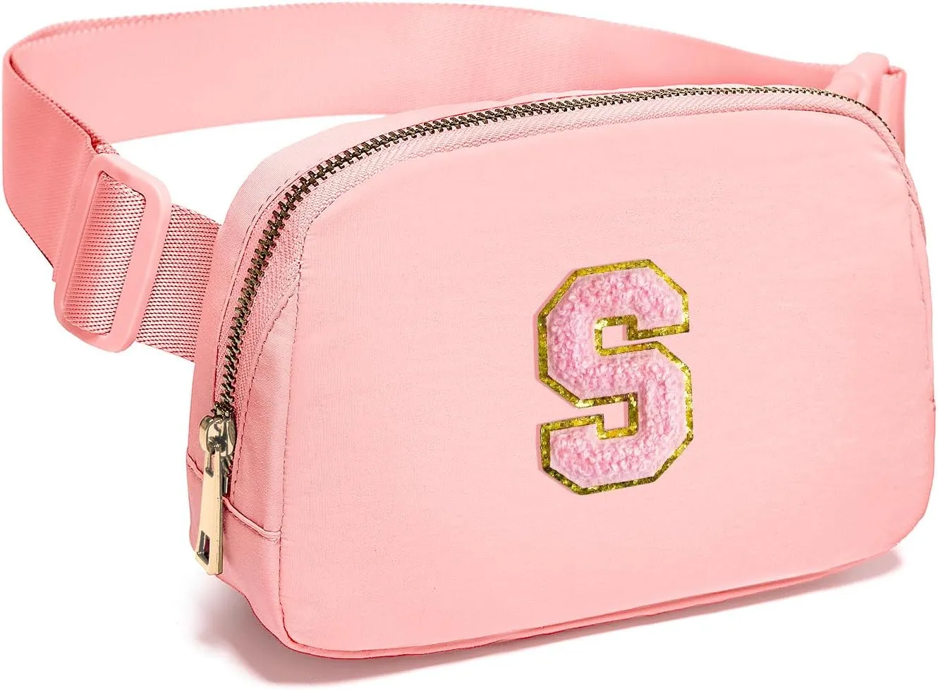 Gitus Customizable Gifts for Girls Age 6-8 8-10 Belt Bag Fanny Pack with Initial for Girls Birthday Gifts for Teenager Girls Teen Girl Gifts Trendy Stuff （Light Pink-S）