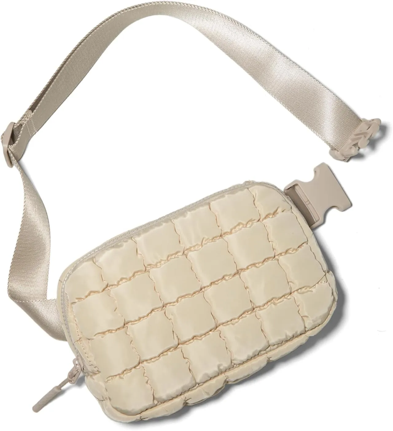 Gitus Trending Gifts for Women Puffer Crossbody Bags for Women Belt Bag Fanny Pack with Adjustable Straps Lightweight Quilted Puffy Bag Woman Gifts (Beige)