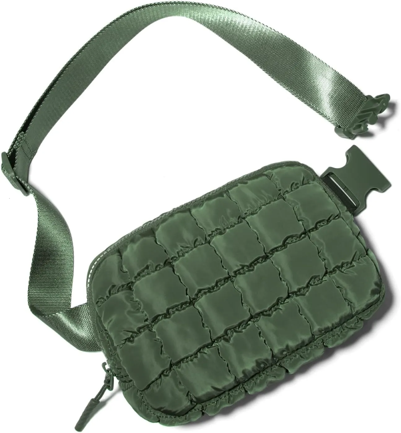 Gitus Trending Gifts for Women Puffer Crossbody Bags for Women Belt Bag Fanny Pack with Adjustable Straps Lightweight Quilted Puffy Bag Woman Gifts (Green)