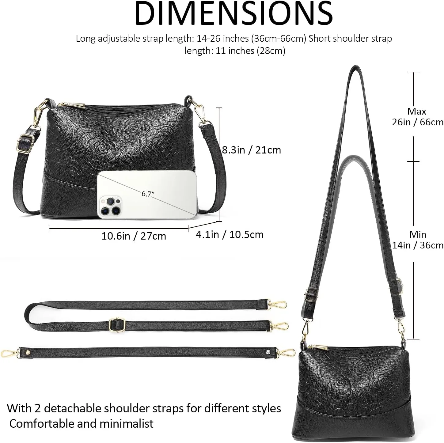 GOIACII Leather Tote Bag for Women - Shoulder Bag with Top Handle