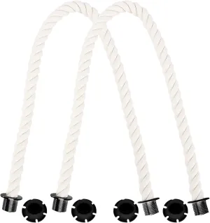 GORGECRAFT 25.2 Inch Practical Rope Handle with Canvas Insert Handbag Strap Bag Braided Band Repair Replacements for Female Handbag Canvas Tote Purse Practical Accessories, Light Goldenrod Yellow