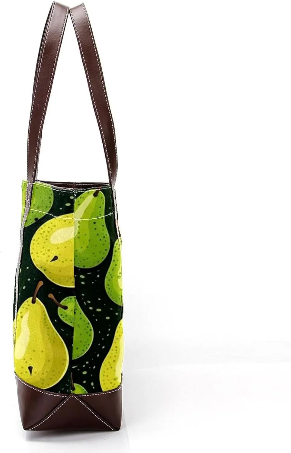 Green Leaves and Yellow Pears-1959 Shoulder Purses for Women Large Soft Washed Leather Purses and Durable Handbags