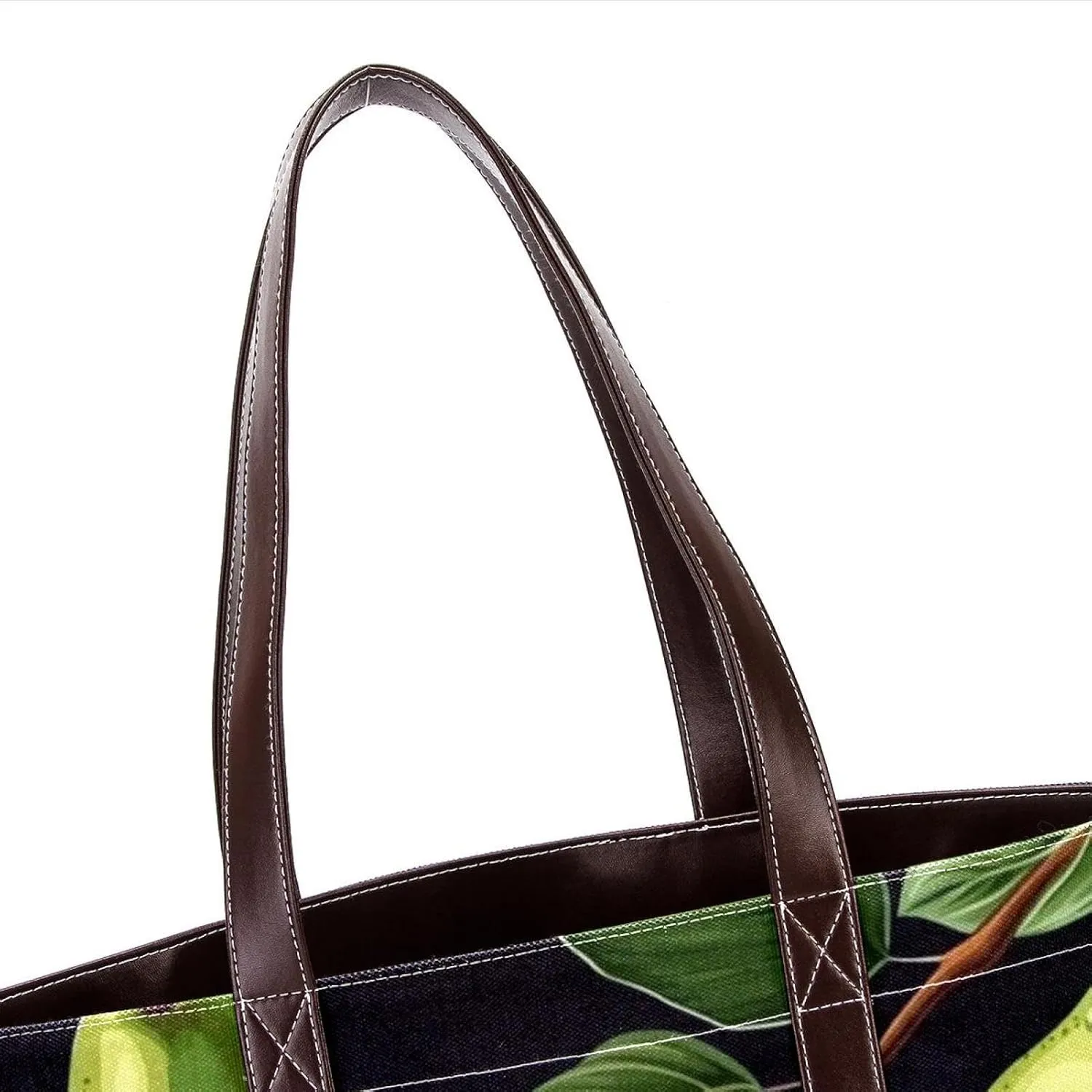 Green Leaves and Yellow Pears-1959 Shoulder Purses for Women Large Soft Washed Leather Purses and Durable Handbags