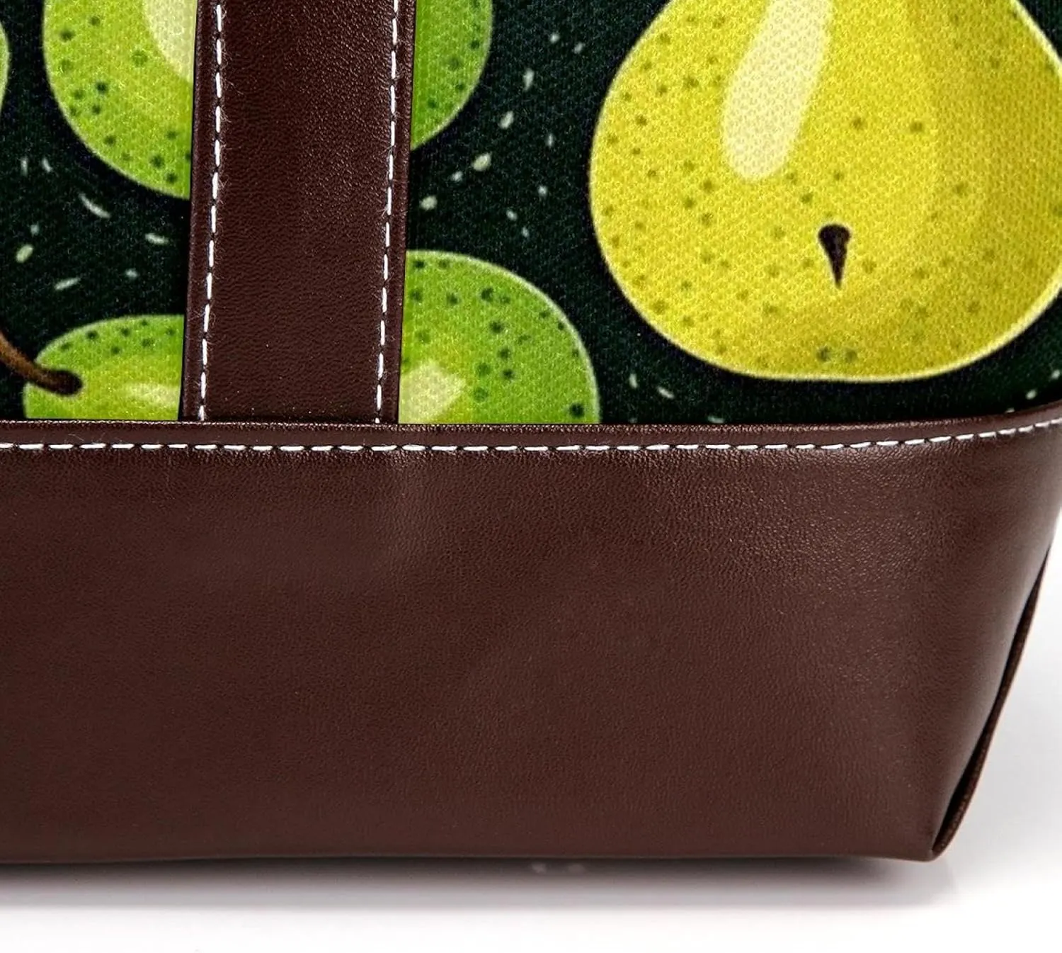 Green Leaves and Yellow Pears-1959 Shoulder Purses for Women Large Soft Washed Leather Purses and Durable Handbags