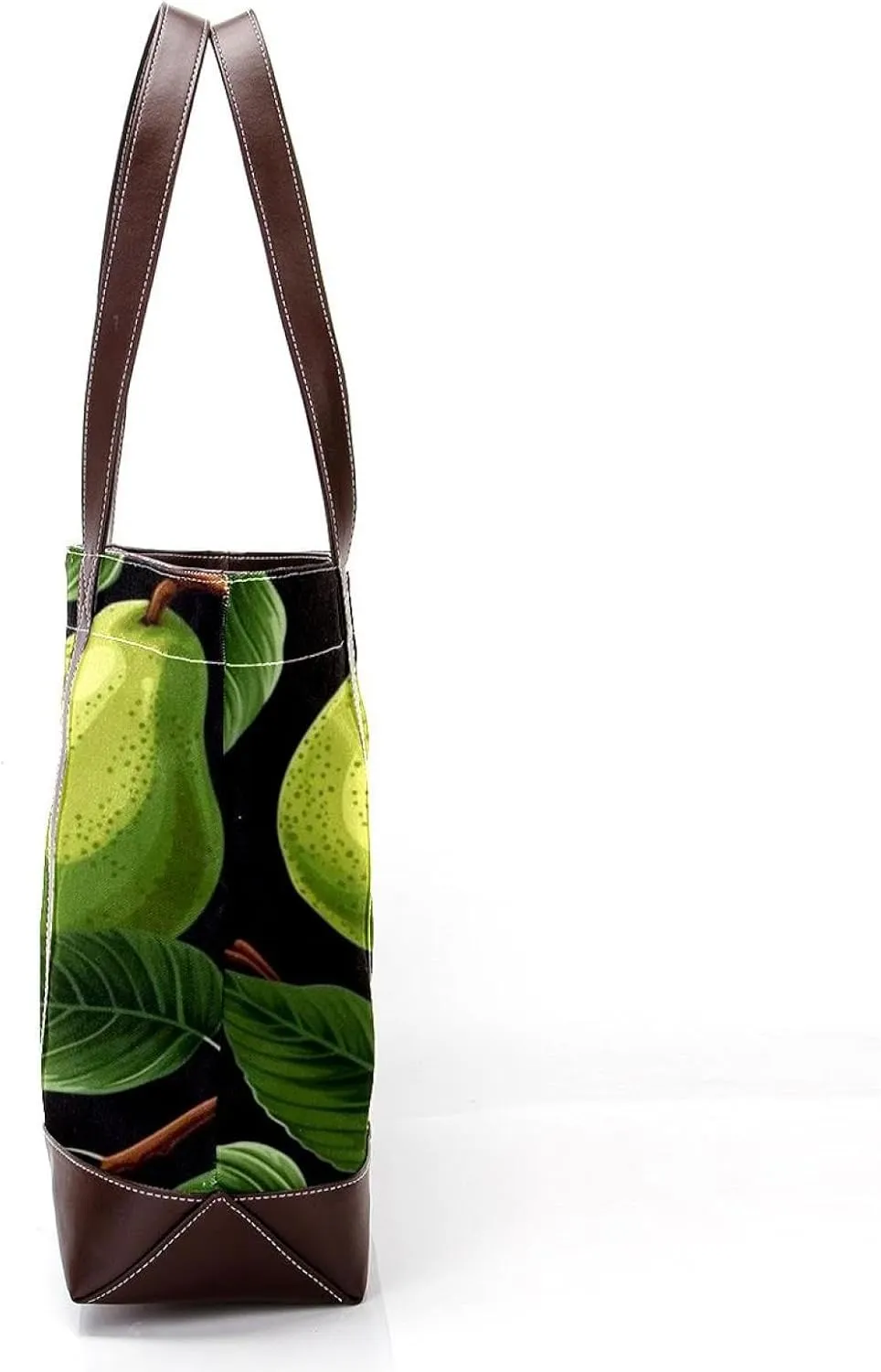 Green Leaves and Yellow Pears-1959 Shoulder Purses for Women Large Soft Washed Leather Purses and Durable Handbags