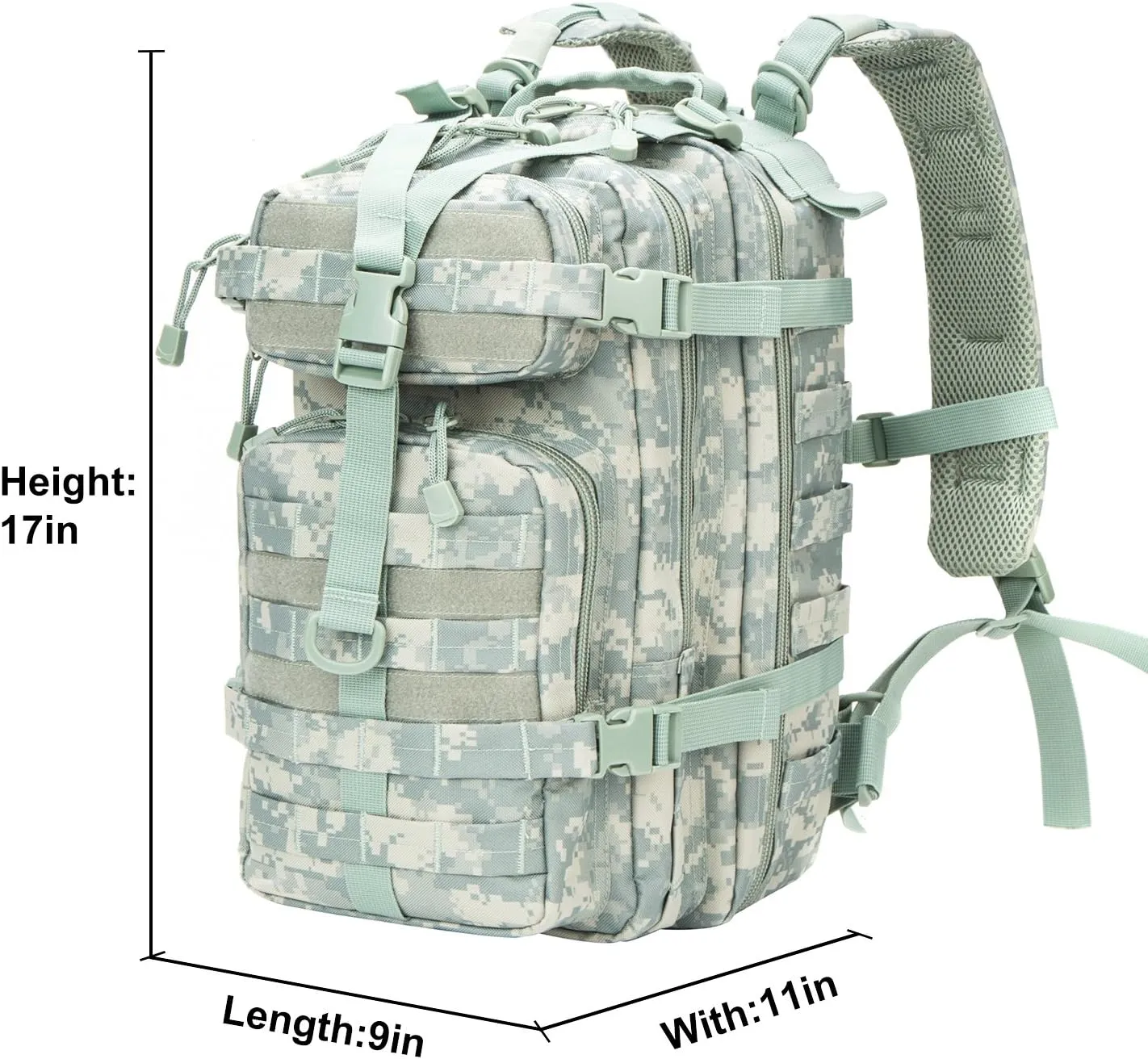 Greencity Small Tactical Backpack Assault Pack Rucksack Molle Bag (ACU)