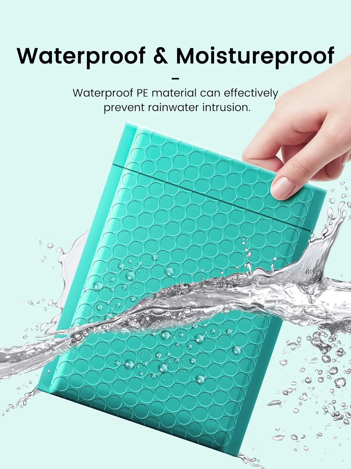 GSSUSA 100 Pack Bubble Mailers 6x10 Inches Teal Bubble Mailer Usable Size 6x9" Bubble Envelopes Small Packaging Mailing Envelope Shipping Bag Bulk Pack Self Seal Package Packing Business Supplies