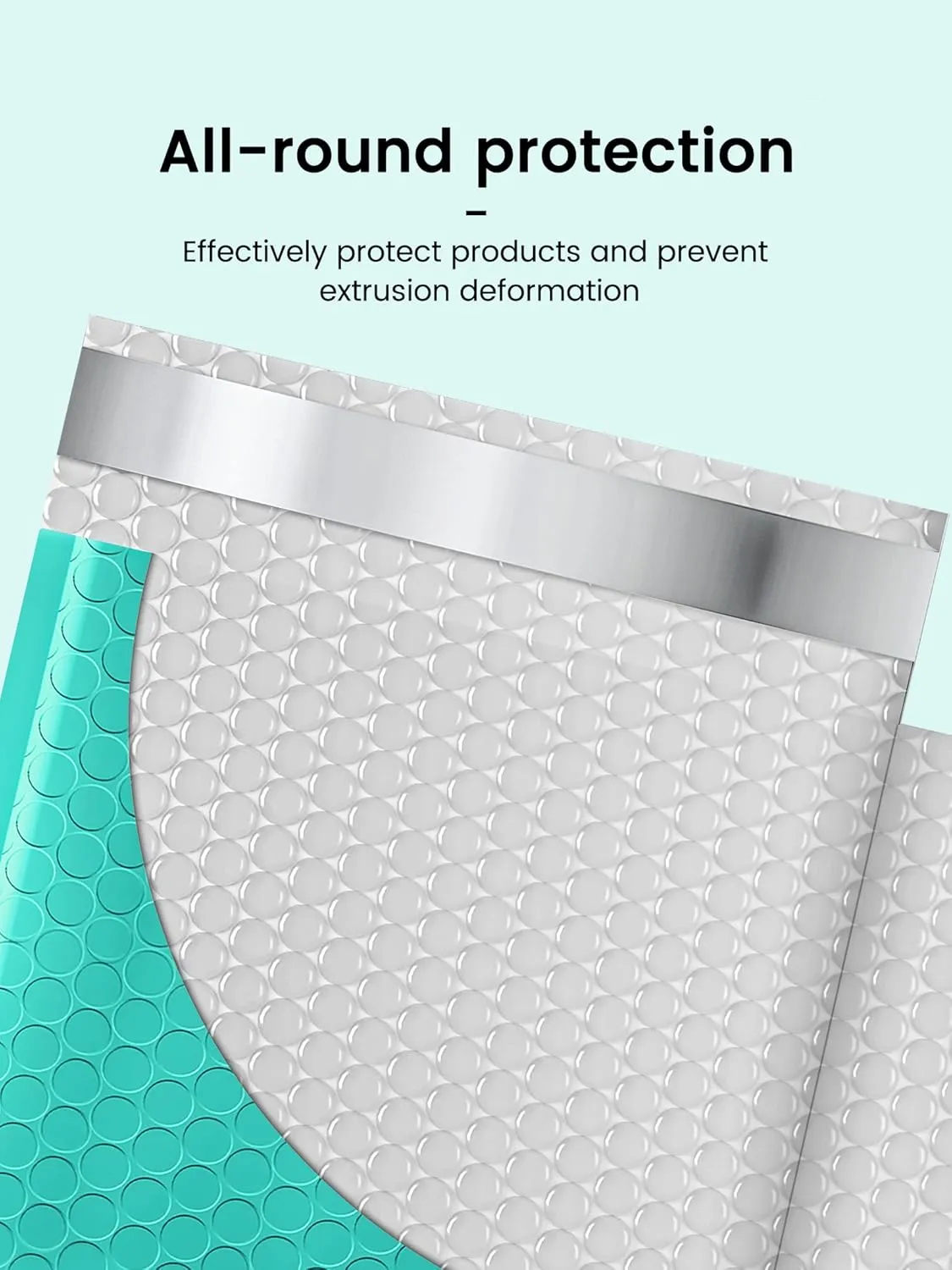 GSSUSA 100 Pack Bubble Mailers 6x10 Inches Teal Bubble Mailer Usable Size 6x9" Bubble Envelopes Small Packaging Mailing Envelope Shipping Bag Bulk Pack Self Seal Package Packing Business Supplies