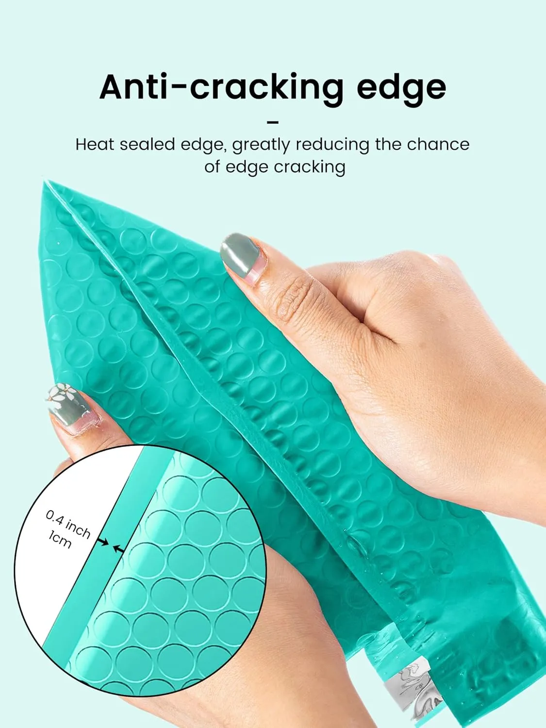 GSSUSA 100 Pack Bubble Mailers 6x10 Inches Teal Bubble Mailer Usable Size 6x9" Bubble Envelopes Small Packaging Mailing Envelope Shipping Bag Bulk Pack Self Seal Package Packing Business Supplies
