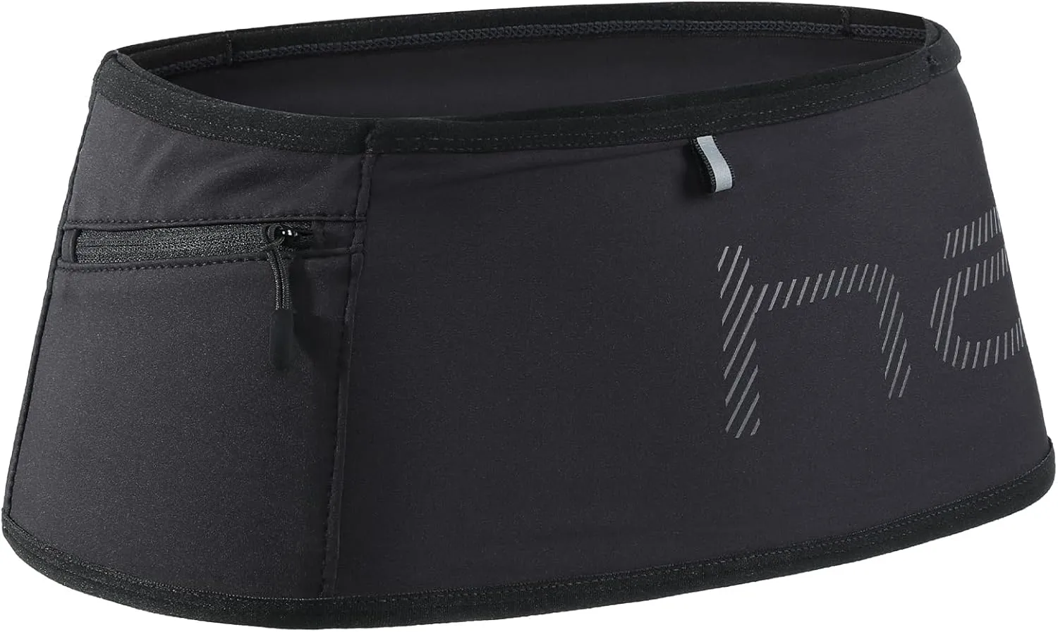 Haimont Running Belt Fanny Pack, Waist Belt with Zippered Pocket, Adjustable Waist Bag for Trail Running Fitness, Men and Women, Black, L