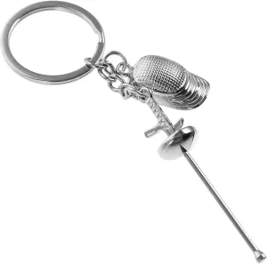 HANABASS Fencing Mask Keychain Fencing Keychain Fencing Lovers Key Ring Car Key Holder Handbag Bag Purse Charm Hanging Pendant Souvenir Present Fencing Sport Fans