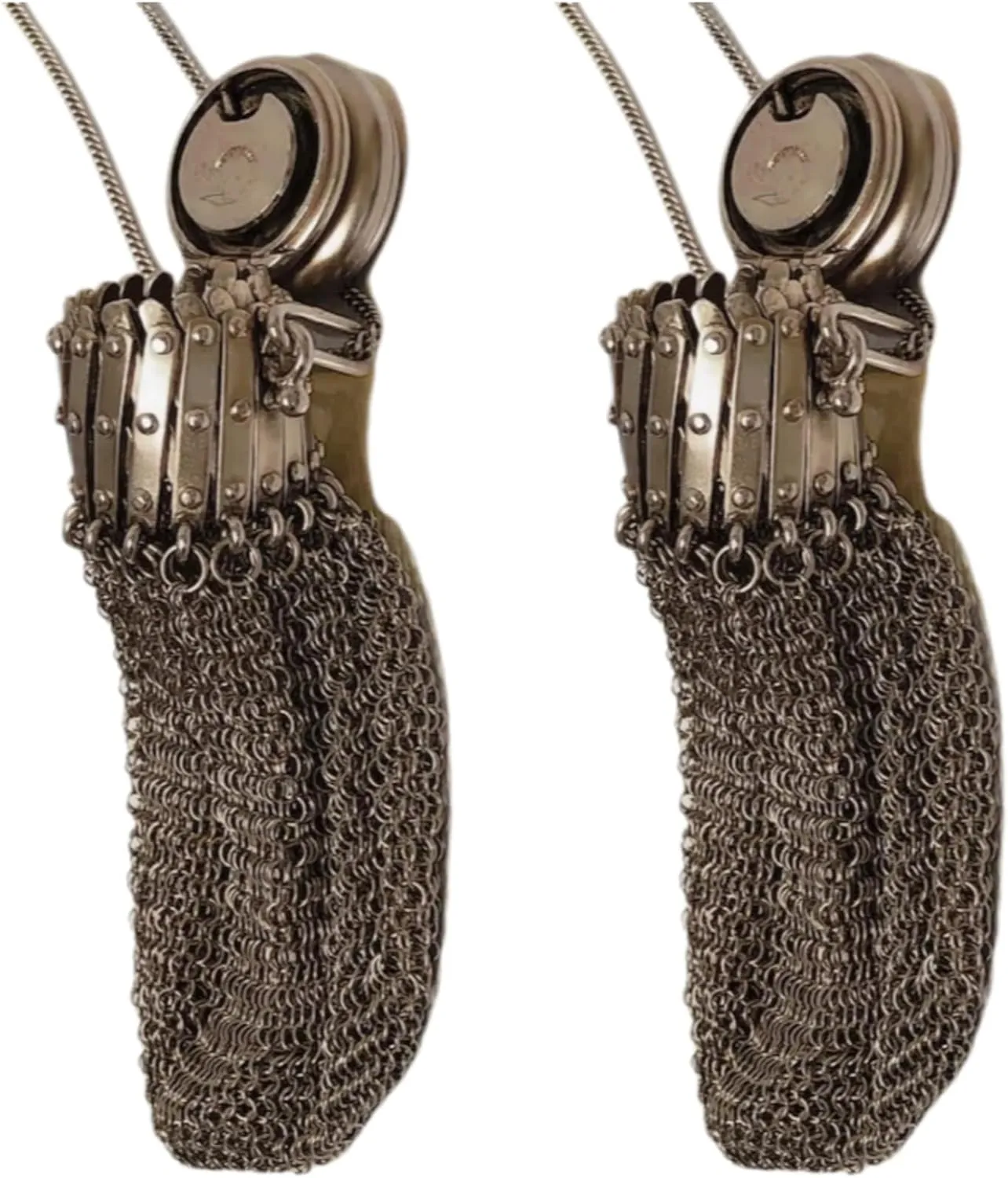 Handmade 1920's English Coin Purse - 2024 New Metal Mesh Pouch Keychain Mini Change Bag Vintage Metal 1920 Keychain Novelty (2PC)