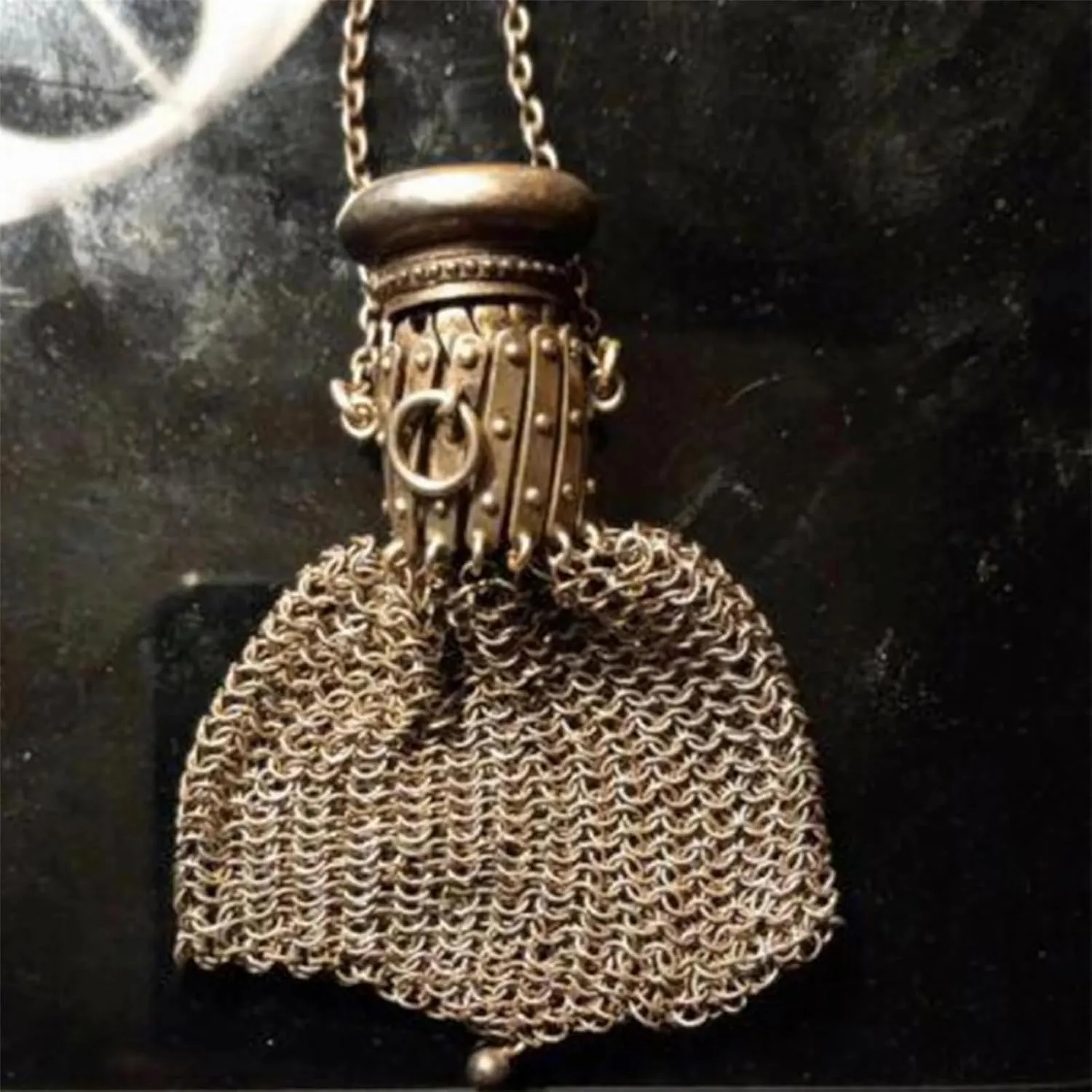Handmade 1920's English Coin Purse - 2024 New Metal Mesh Pouch Keychain Mini Change Bag Vintage Metal 1920 Keychain Novelty (2PC)