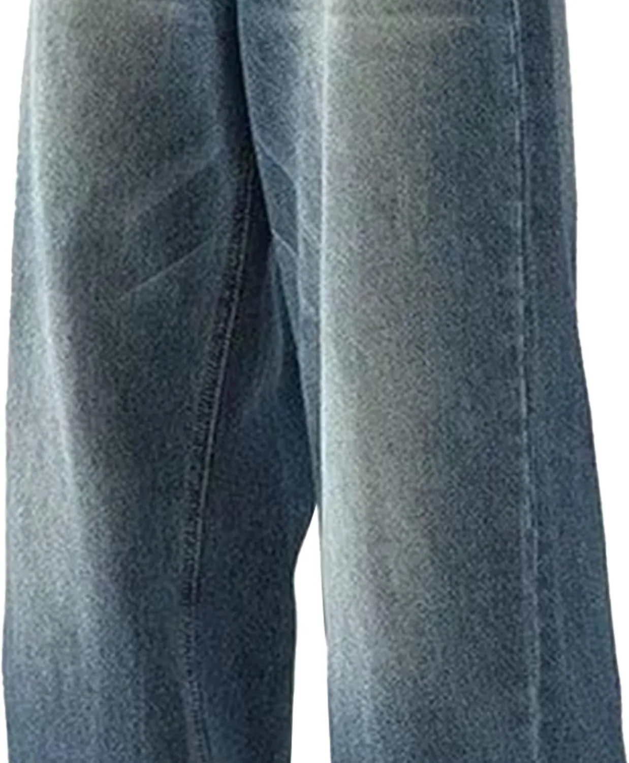 Hippie Pants Men's Baggy Jeans Summer Wide Leg Skater Denim Pants Casual Loose Fit Trend Long Trousers Streetwear