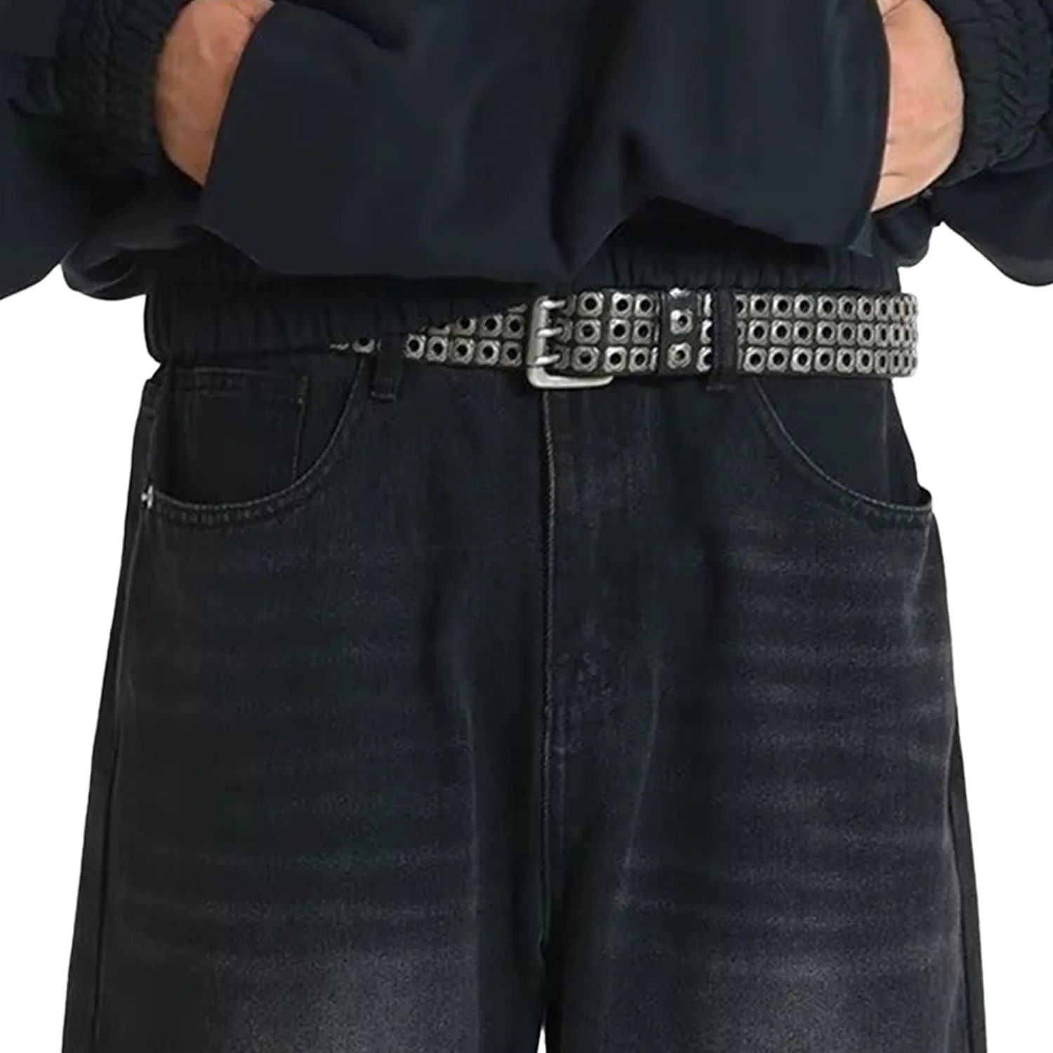 Hippie Pants Men's Baggy Jeans Summer Wide Leg Skater Denim Pants Casual Loose Fit Trend Long Trousers Streetwear