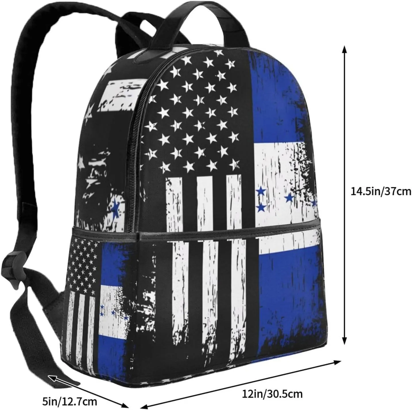 Honduran American Flag Pride Honduras Casual Backpacks Laptop Backpack Carry-on Daypack Sports Travel Rucksack Lightweight Working Bag for Outdoor Hiking Cycling Walking