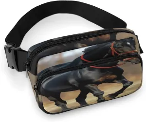 Horse on Lawn Fanny Pack Lightweight Belt Bag with Adjustable Strap Hip Bum Bag for Running Travel