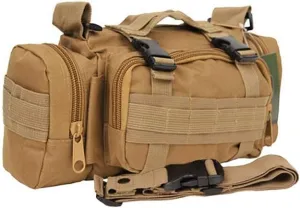 HWZ Waist Pack Outdoor Duffle Tactical Sport Molle Camping Trekking Crossbody single Shoulder Bag (sand)