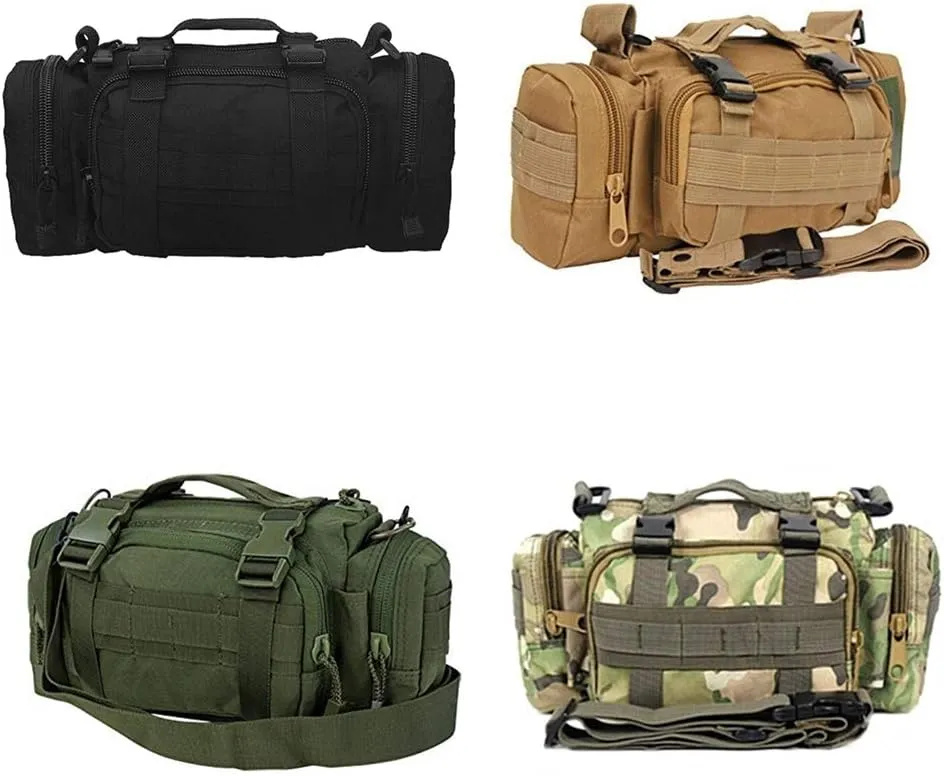 HWZ Waist Pack Outdoor Duffle Tactical Sport Molle Camping Trekking Crossbody single Shoulder Bag (sand)