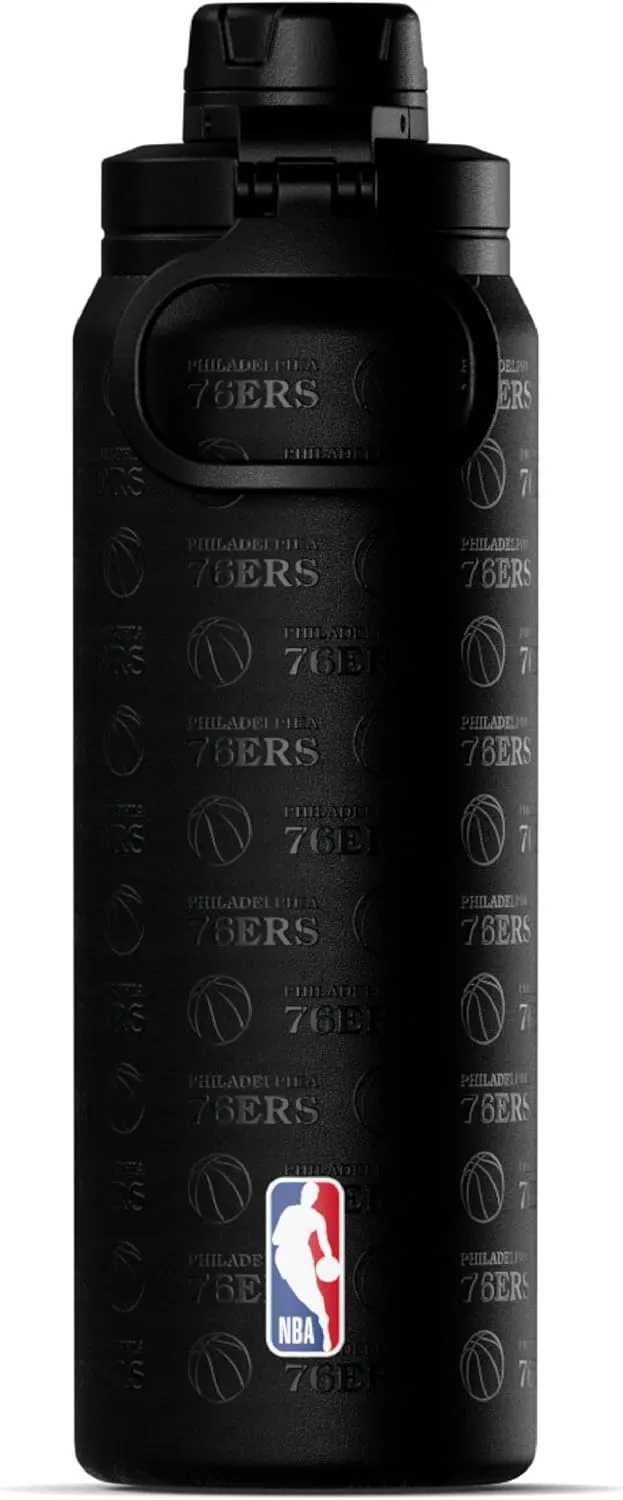 Hydrapeak x NBA Officially Licensed Philadelphia 76ers 26 oz Active Water Bottle with Chug Lid and Handle Reusable Stainless Steel Double Wall Insulated Sports Gift