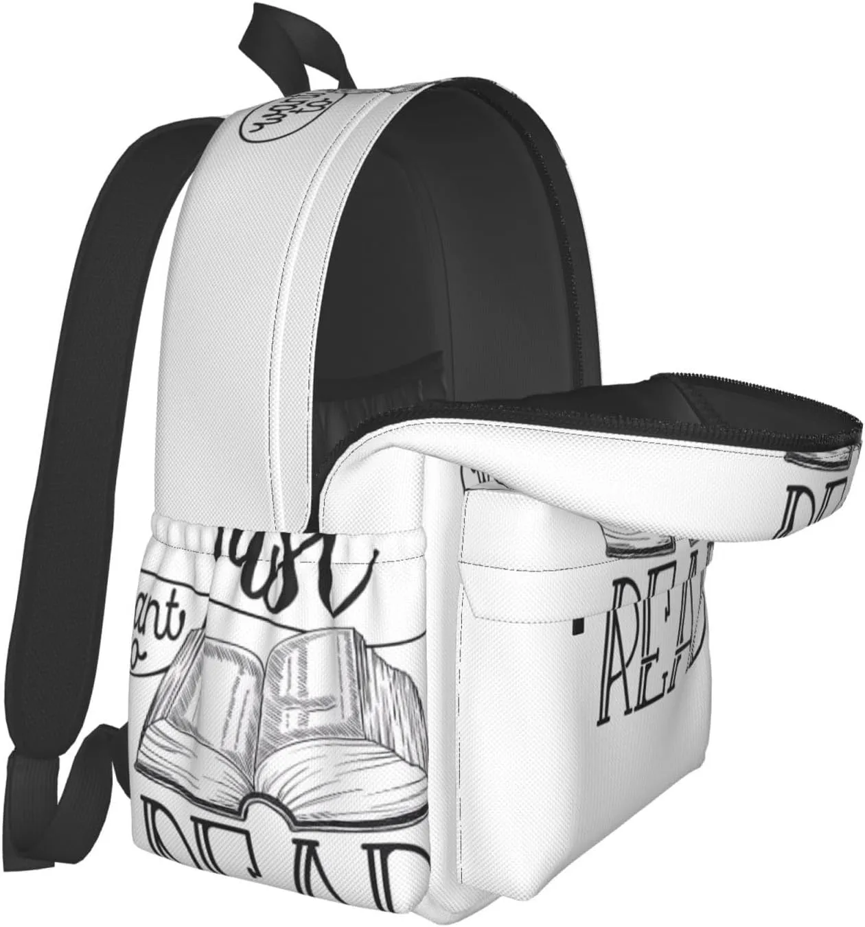 I Just Want To Read Laptop Backpack Shoulder Bag Laptop Pack Travel Backpacks Commuter Back Pack Casual Daypack Bags With Side Pockets