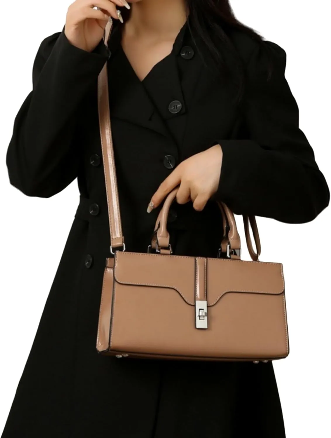 IAMUHI Women's Glossy Faux Leather Evening Handbag Clutch Purse, Small Top Handle Tote Designer Satchel Shoulder Bag Purse