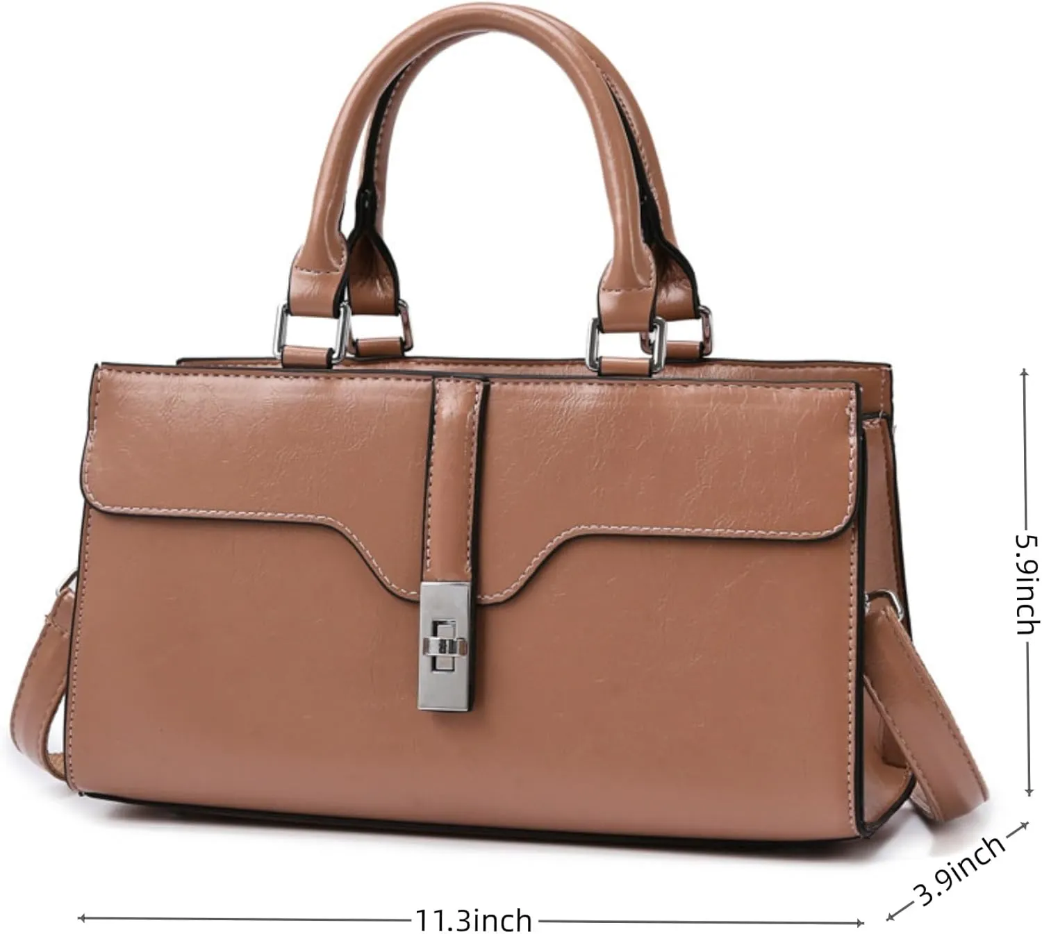 IAMUHI Women's Glossy Faux Leather Evening Handbag Clutch Purse, Small Top Handle Tote Designer Satchel Shoulder Bag Purse