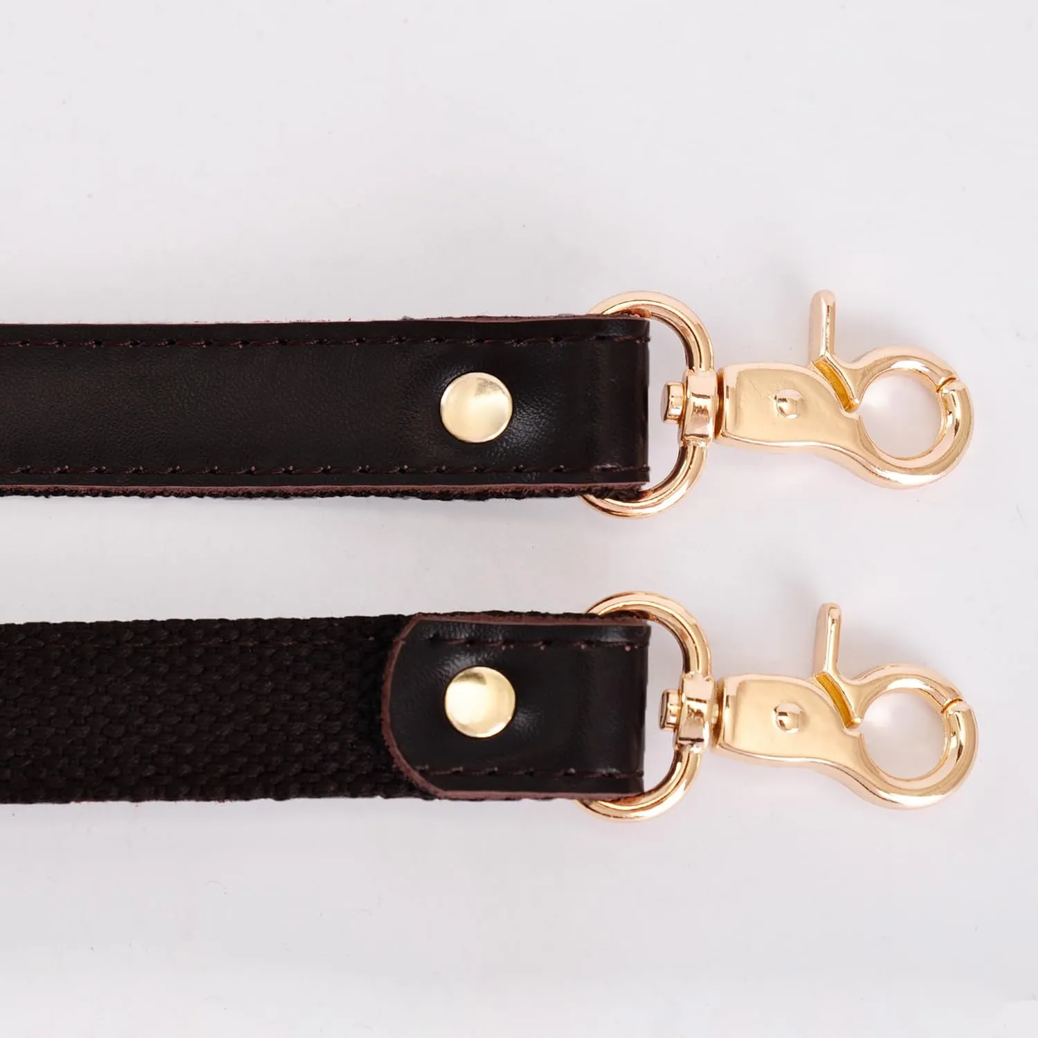 IBWel 2pcs 24 Inch Black Leather Replacement Handles Purses Straps Handbags Shoulder Bag Strap with Antique Bronze/Gold/Sliver/Gun Tone Hardware Swivel Lobster Buckles