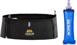 ICE FLAME Running Belt, Fitness and Running Fanny Pack for Women and Men, Waist Band Pack for Phone Keys Money, Moisture Wicking Storage Belt