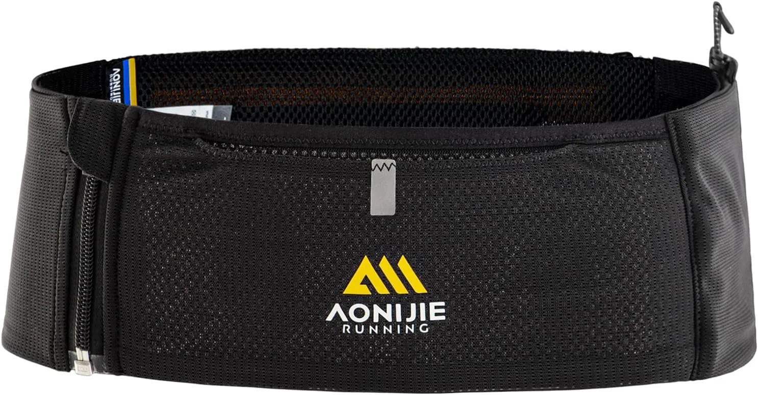 ICE FLAME Running Belt, Fitness and Running Fanny Pack for Women and Men, Waist Band Pack for Phone Keys Money, Moisture Wicking Storage Belt