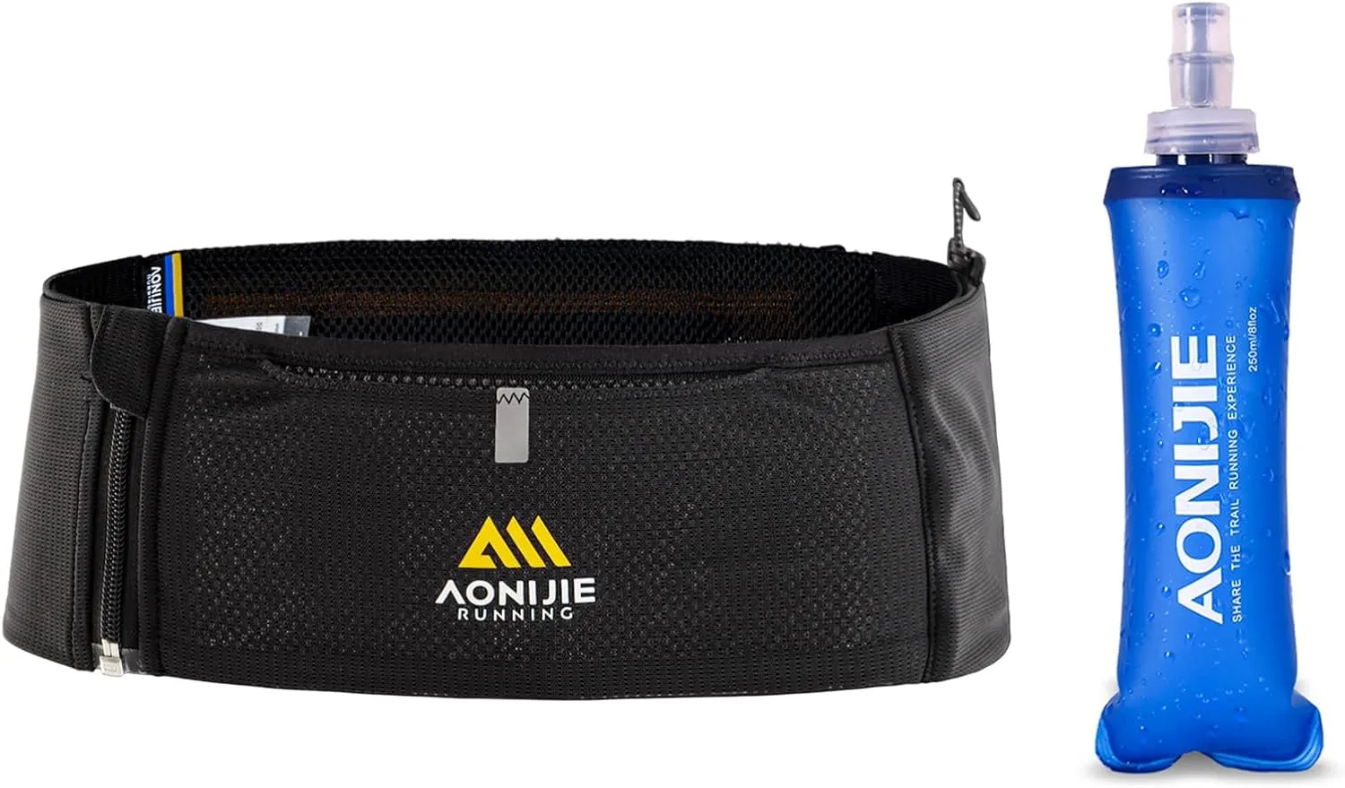 ICE FLAME Running Belt, Fitness and Running Fanny Pack for Women and Men, Waist Band Pack for Phone Keys Money, Moisture Wicking Storage Belt