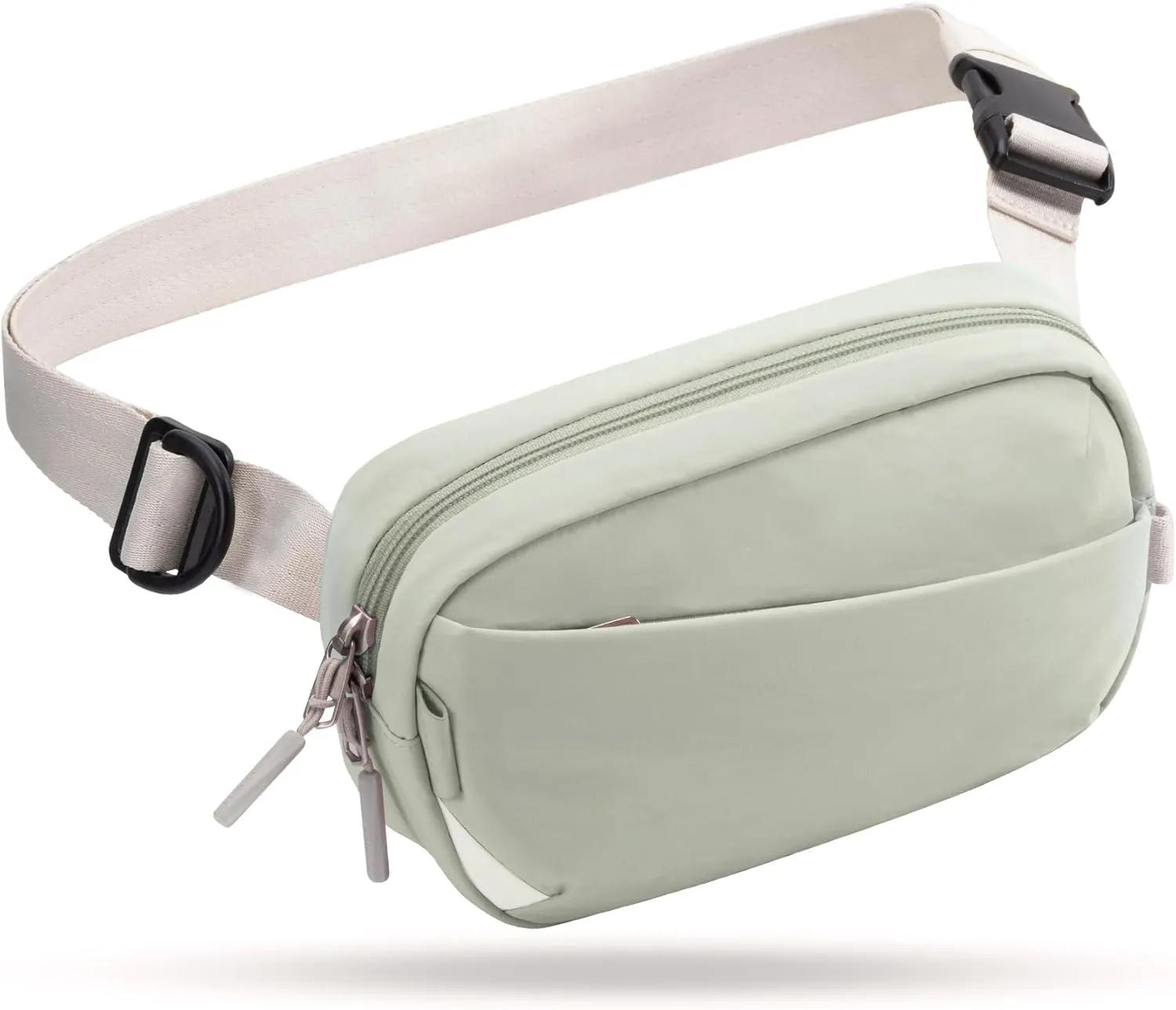 Inateck Sling Bag X-Mini, Durable Fanny Pack with RFID Blocking, Water-resistant Belt Waist Bag with Quick-adjust Strap, Stylish Waist Pack for Men, Women, Travel, Hiking, Cycling, Work, Sports, Green