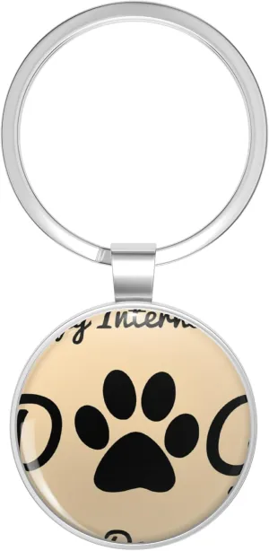 International dog day Metal Double Sided Key Chain Keychain