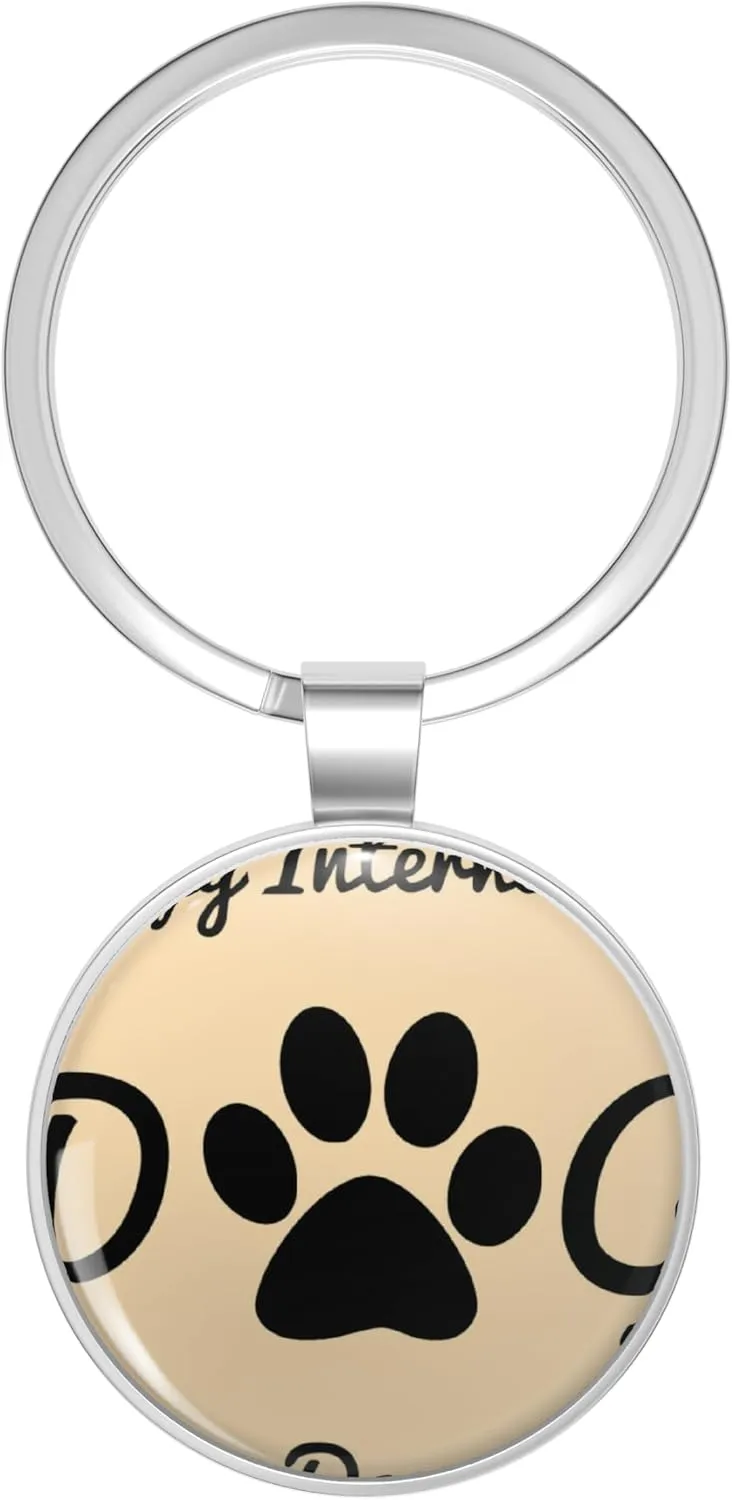 International dog day Metal Double Sided Key Chain Keychain