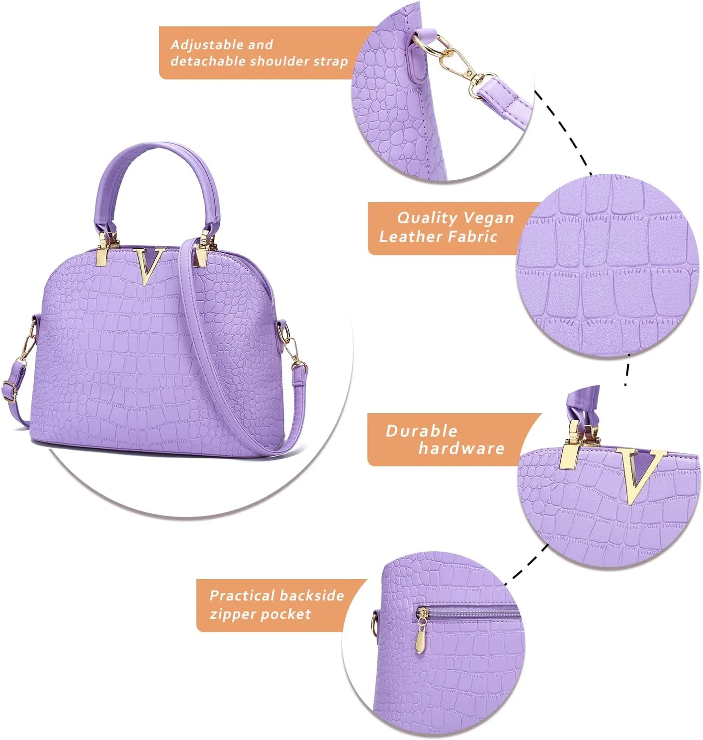 JHVYF Women classics Top Handle Handbag Crossbody Casual Purse Satchel Tote
