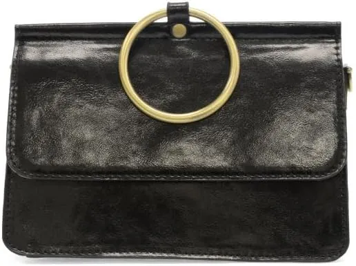 Joy Susan Women's Liquid Metal Aria Ring Crossbody Handbag Purse Bag