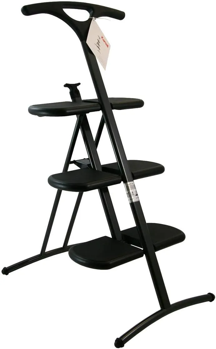 Kartell 7000/09 Tiramisu Stepladder by Andries Van Onck, Pack of 1, Matte Black