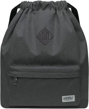 KAUKKO Drawstring Sports Backpack Gym Yoga Bag Shoulder Rucksack for Men and Women(1031-Armygreen)