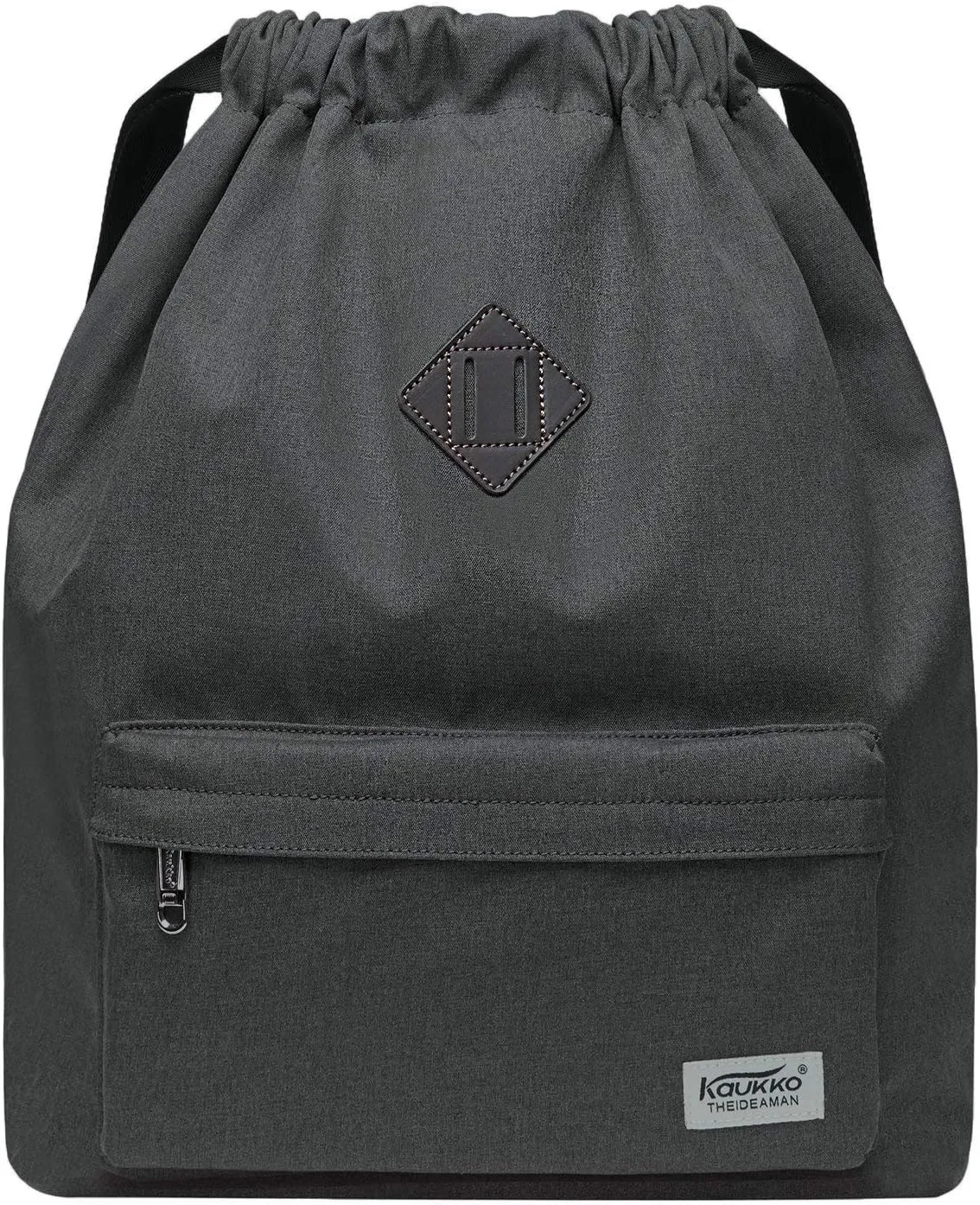 KAUKKO Drawstring Sports Backpack Gym Yoga Bag Shoulder Rucksack for Men and Women(1031-Armygreen)