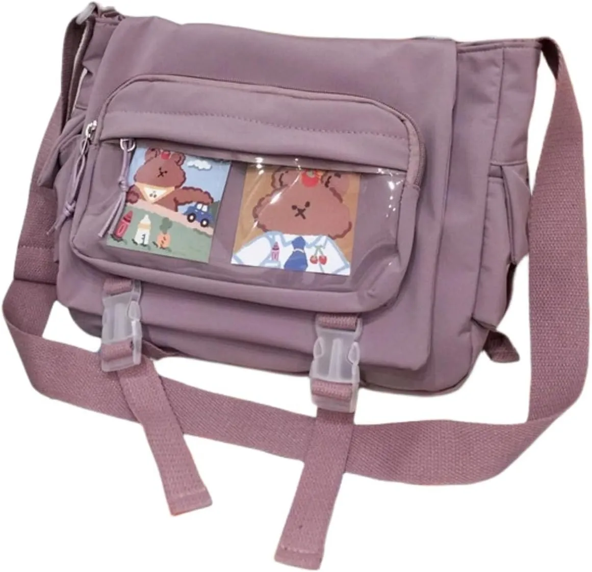 Kawaii Messenger Women Laptop Bags Lightweight Crossbody Shoulder with Cute Accessories Travel