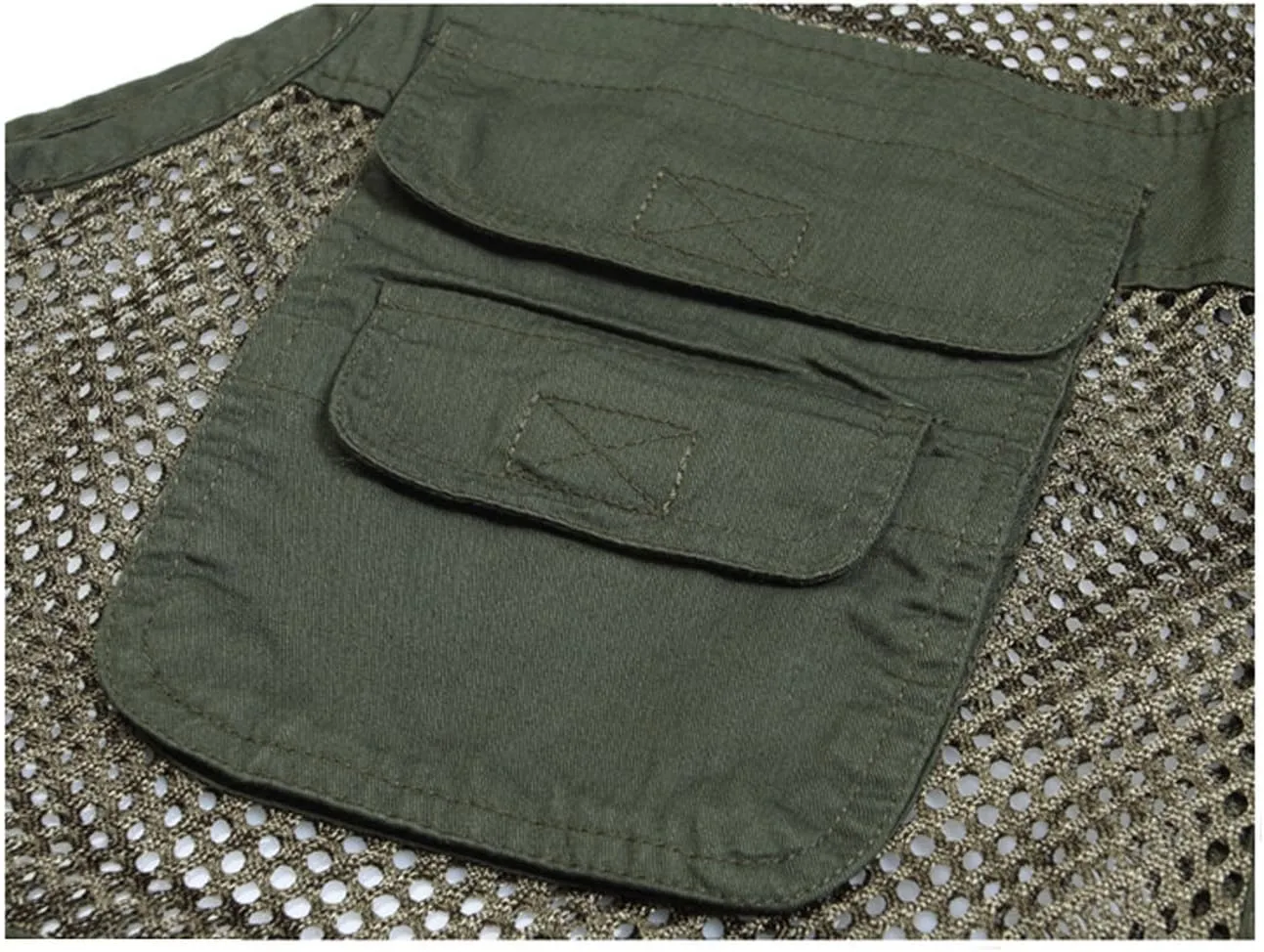 Kedera Men's Safari Fishing Vest Summer Outdoor Mesh Work Journalist's Vest Jacket
