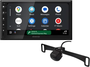 KENWOOD DMX5710S 6.8" Capacitive Touchscreen Digital Multimedia Receiver | Plus KENWOOD CMOS-230LP Universal Backup Camera