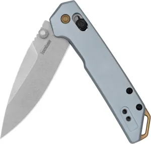 Kershaw Mini Iridium Folding Pocket Knife, 3 inch D2 Steel Blade, DuraLock, Aluminum Handle with Gold Backspacer, Pocketclip