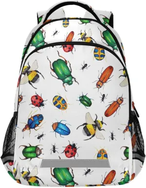 Kids Backpack for Boys Girls Bookbags Bugs School Backpack Elementary Bags Travel Daypack Lightweight Waterproof with Reflective Strip