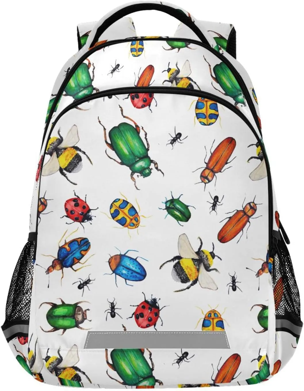 Kids Backpack for Boys Girls Bookbags Bugs School Backpack Elementary Bags Travel Daypack Lightweight Waterproof with Reflective Strip
