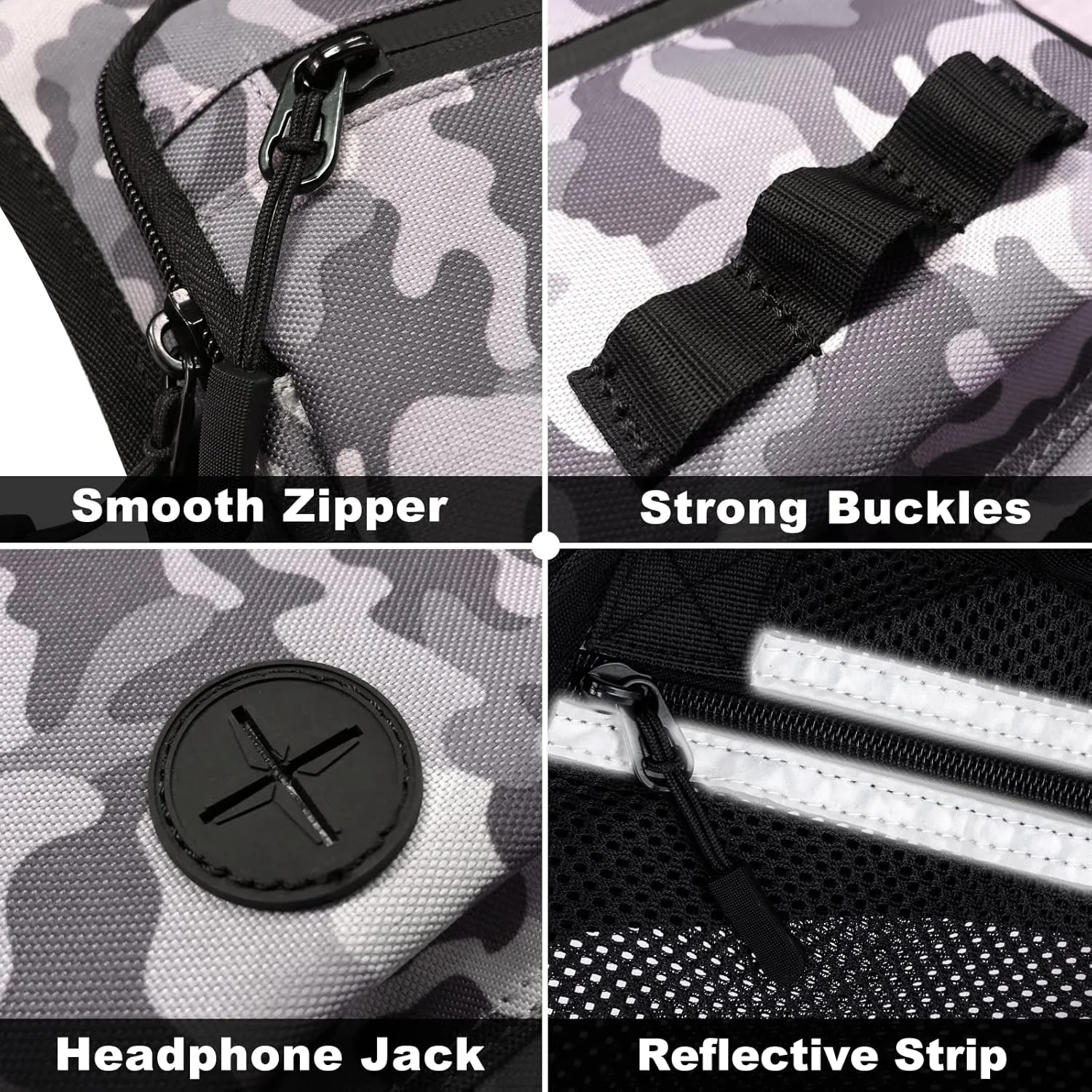 KINGSLONG Running Chest Pack, Lightweight Running Vest Water Resistant Chest Bag with Phone Holder for Workouts, Running Backpack for Men Women