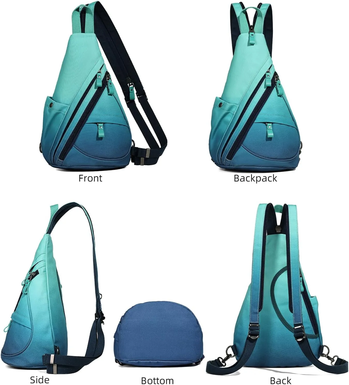 KL928 Canvas Sling Bag - Small Crossbody Backpack Shoulder Casual Daypack Rucksack for Men Women(Large Version)