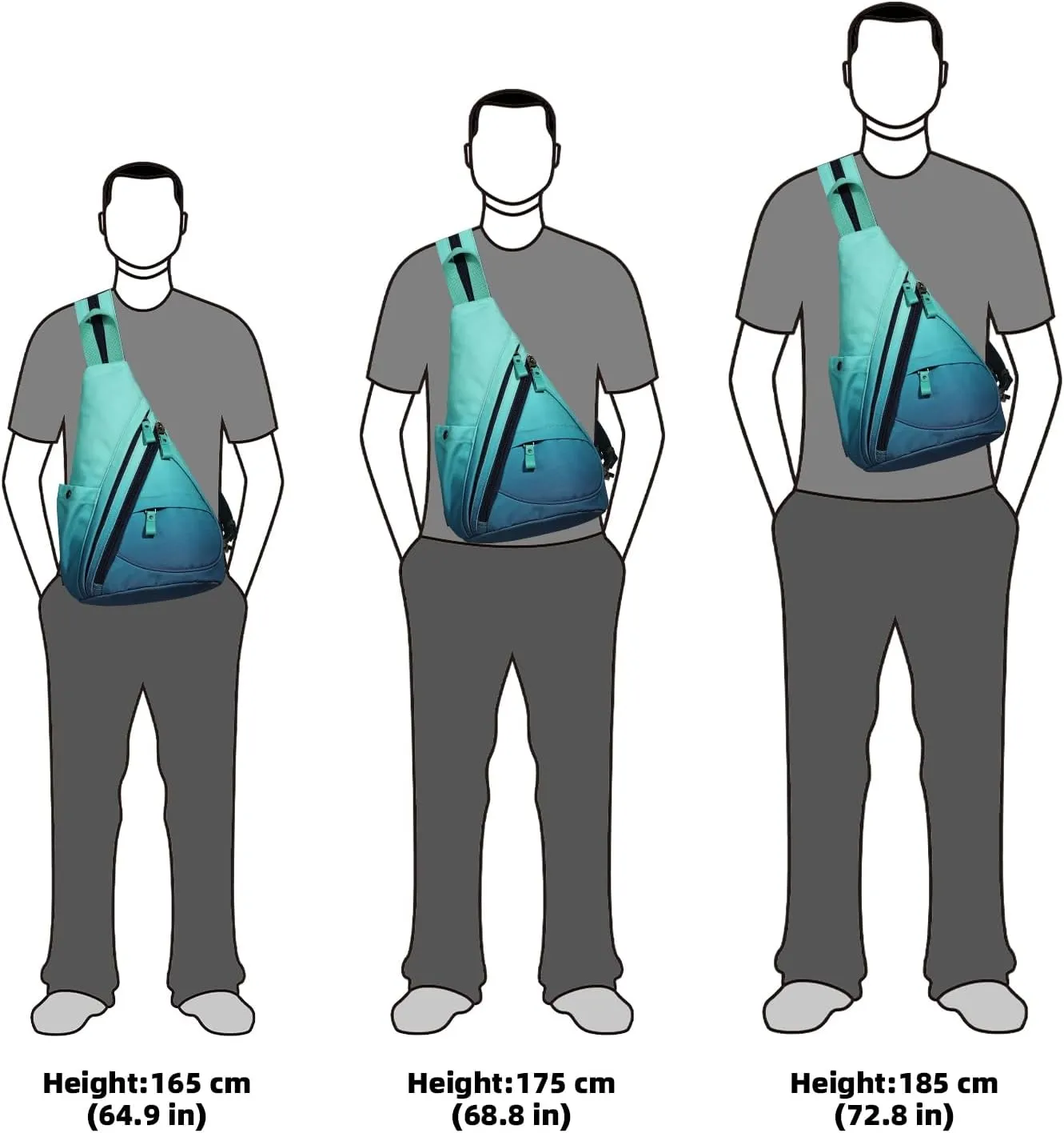 KL928 Canvas Sling Bag - Small Crossbody Backpack Shoulder Casual Daypack Rucksack for Men Women(Large Version)
