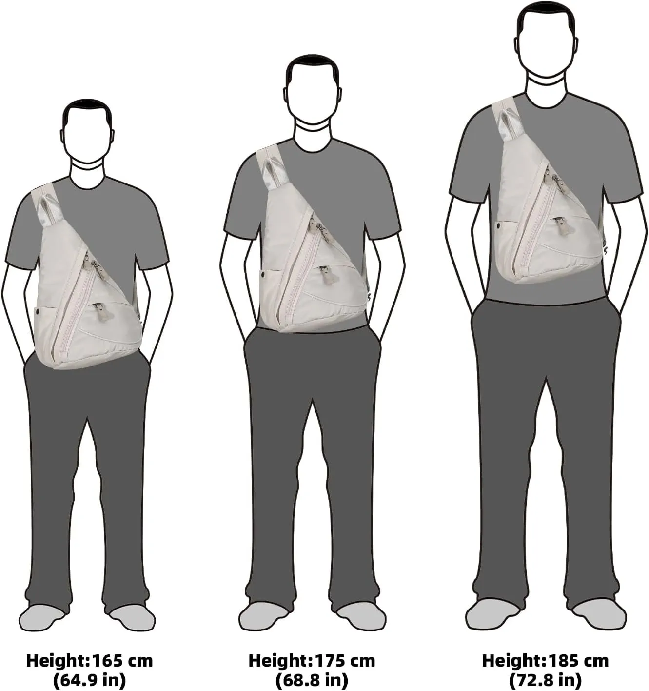 KL928 Nylon Sling Bag - Small Crossbody Backpack Shoulder Casual Daypack Multipurpose Rucksack for Men Women