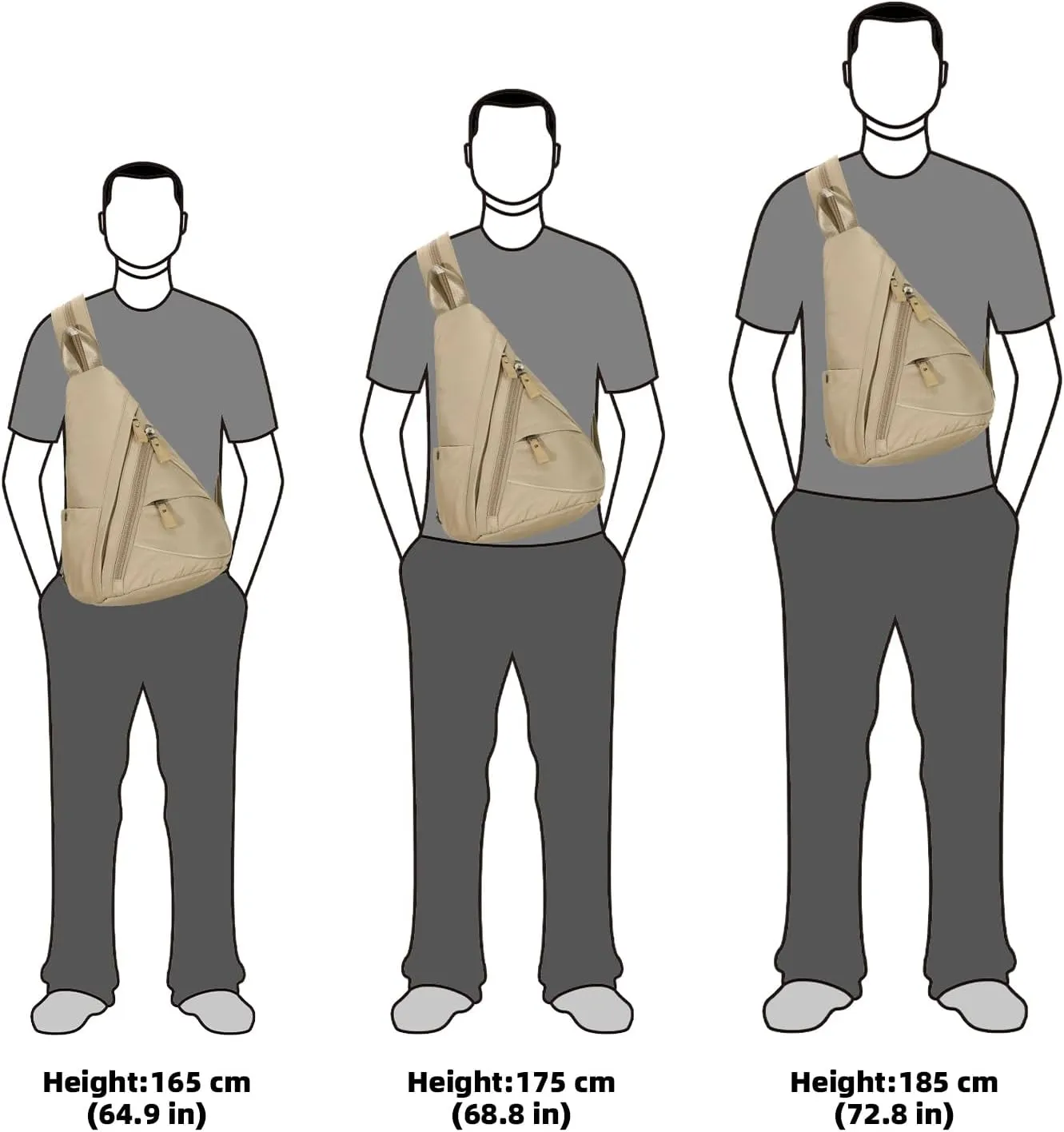 KL928 Nylon Sling Bag - Small Crossbody Backpack Shoulder Casual Daypack Multipurpose Rucksack for Men Women